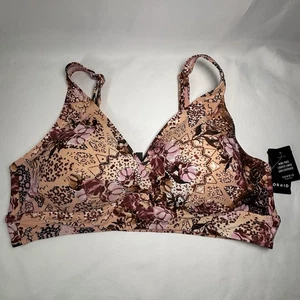 Torrid 2 Bikini Bra Top Padded Wireless Tropical Adjustable Straps Straight Or X - Picture 1 of 8
