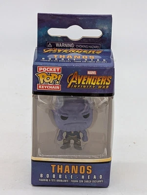 Funko Pop Pocket Keychain Marvel Avengers Infinity War Series Thanos Bobble Head - Image 1 of 4