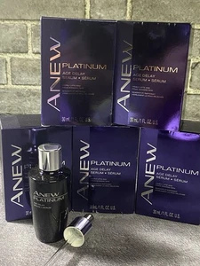 Avon Anew Platinum Age Delay Serum Lifts & Firms Sagging Skin 1oz Lot Of 5! - Picture 1 of 5