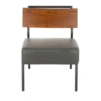 Copper Grove Ahrensburg imitación cuero y madera de nogal acento gris N/A Foto 1 de 4