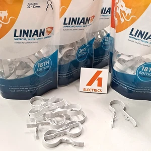 100 x Linian Superclip 1LSW2022 Clips for Cable or 20mm Conduit as Cleat Size 9 - Picture 1 of 11