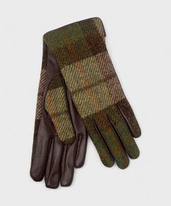 Galise One Fres Hat Damenhandschuhe aus Leder und Wolle, breen tartan GUDLW.BRT - Bild 1 von 2