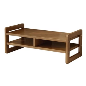 Storage Rack Stylish Monitor Stand Wooden Riser with Shelf for Computer Desk - Zdjęcie 1 z 11