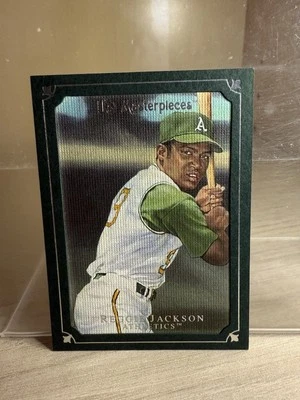 2007 UD Masterpieces Green Linen Frame Reggie Jackson #89 HOF - Image 1 of 2
