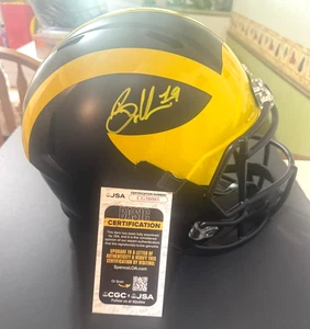 Casco réplica tamaño completo firmado Riddell Michigan Wolverines Bryce Underwood JSA - Imagen 1 de 5
