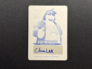 Chumlee 2012 Hoja Pop Century Base Placa Negra 1/1 Autógrafo Auto Peón Estrellas - Imagen 1 de 8