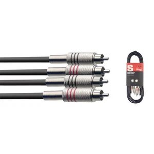 Stagg STC1C 1m/3ft Doppelstecker Cinch Phono auf Cinch Phono Kabel (NEU) - Bild 1 von 1