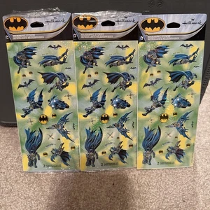 Hallmark Batman Holographic Stickers 3 Packs (6 Sheets) New!! Vintage! - Picture 1 of 3