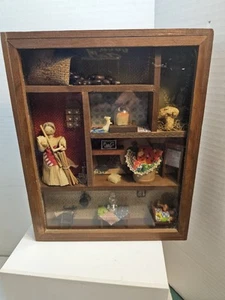 Handmade MCM Vintage Wooden Kitchen Shadow Box Primitive 3D Decor - Picture 1 of 10
