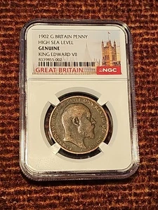 1902 G Britain King George V Penny NGC GENUINE CERTIFIED - Picture 1 of 4