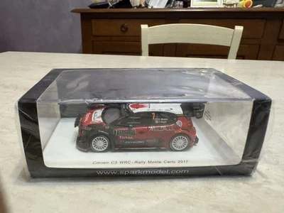 Citroen C3 WRC Spark Model Rally Montecarlo 2017 scala 1:43 da collezione - Immagine 1 di 4