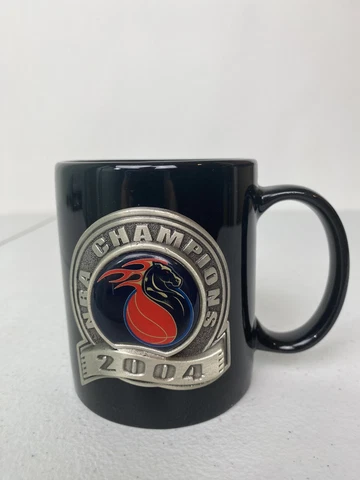 Detroit Pistons 2004 NBA Champions Pewter Logo Coffee Cup / Mug - NBA Licensed Cover