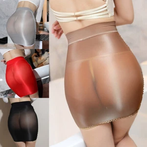 Glänzender Sexy Figurbetonter Minirock Für Damen Durchsichtiges Dessous- % - Bild 1 von 18