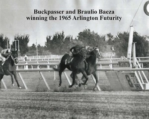 1965 - BUCKPASSER winning the Arlington Futurity - 10" x 8" - Picture 1 of 1