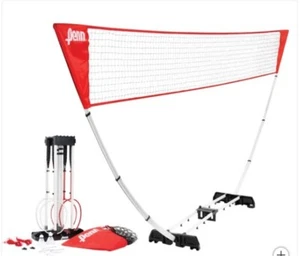 Juego de bádminton Penn Premium de fácil configuración en rojo 4 raquetas y 2 volantes - Imagen 1 de 3