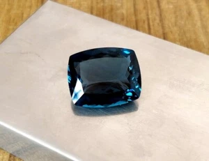 32 Karat Natürlich London Blauer Topas, Lupe Reinigen Topas Lose Edelstein - Bild 1 von 5