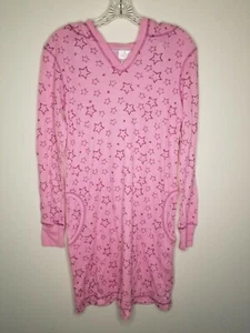 Soft Sensations Neu mit Etikett rosa Damen-Nachtkleid mit Kapuze Taschen Sterne Größe Medium - Bild 1 von 4