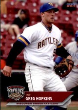 2011 Wisconsin Timber Rattlers Choice 10 Greg Hopkins St John's Suffern New York