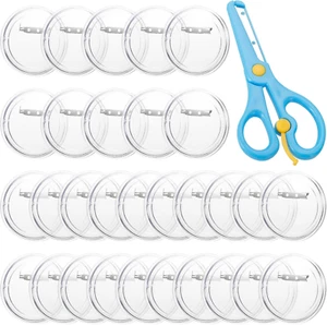 30 Stück Buttons Anstecker Selber Machen, Transparente Acryl Button Abzeichen mi - Bild 1 von 7
