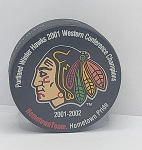 2001-02 Portland Winter Hawks WHL Puck Official Game Western Conference Champion - Bild 1 von 4