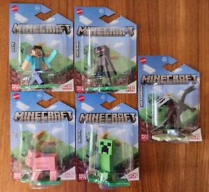 Minecraft SET OF 5 Mattel Micro Collection Toys Small Mini Figures #66923