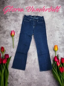 Gloria Vanderbilt Damengröße 12 Mittelblau Jeans Denim dunkel gewaschen - Bild 1 von 14
