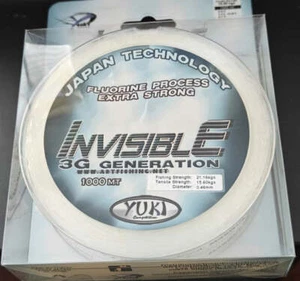 Yuki Invisible 3G Extra Strong Fishing Line 1000m Bulk Spools - Picture 1 of 7