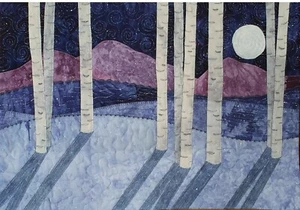 On The Trail Creations Moonshadows Wall Hanging Art Quilt Kit - Beret Nelson - Imagen 1 de 6