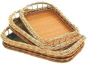 Tablettkorb aus Weide Größe 3, T 49cm x B 33cm x H 9cm - Bild 1 von 1