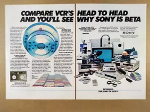 1983 Sony Betamax videoregistratore beta advantages stampa vintage annuncio - Foto 1 di 1