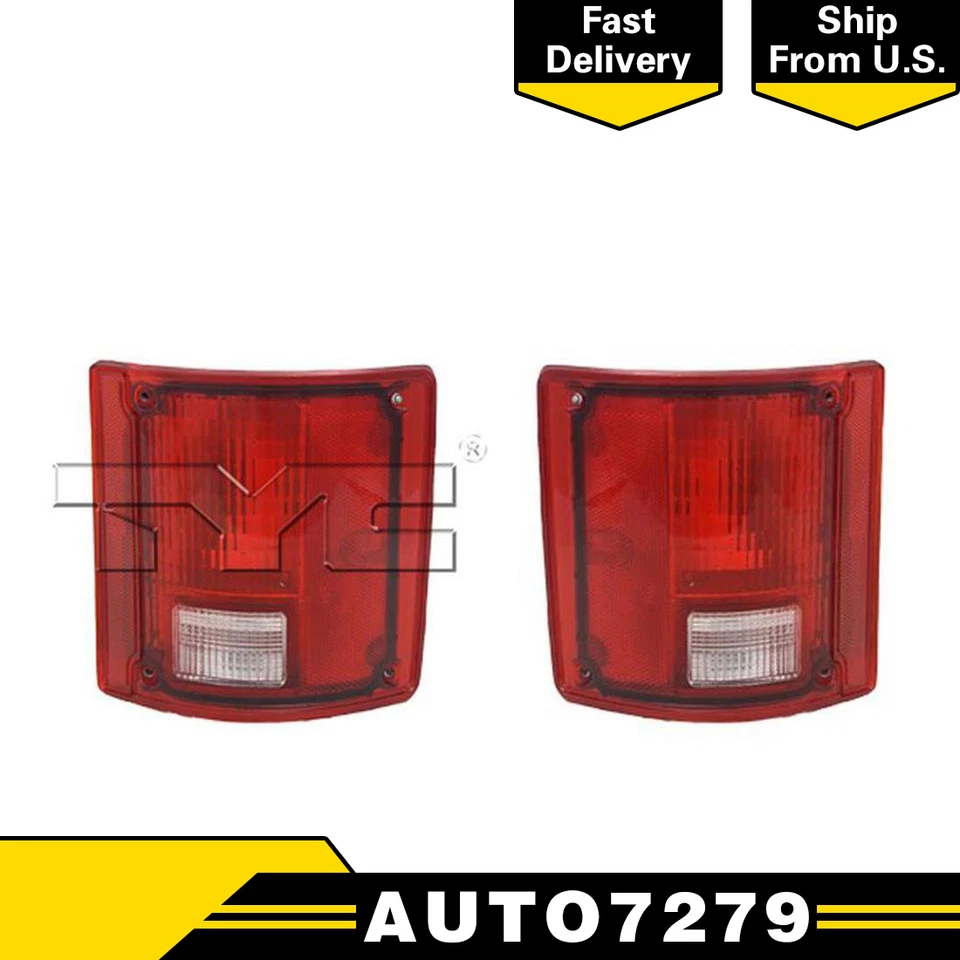 Conjunto de lámpara de luz trasera izquierda derecha TYC de 2 piezas para GMC V1500 Suburban 1987-1991 Foto 1 de 4
