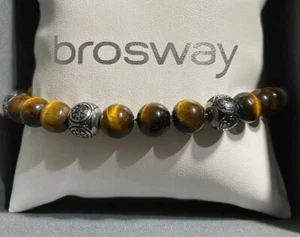 Bracciale Browsay Pietre Acciaio Smaltato e Occhio Di Tigre - Foto 1 di 2