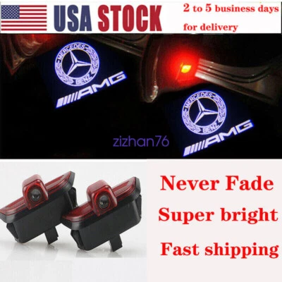 Luz láser sombra cortesía paso puerta LED para Mercedes-Benz Clase C W204 4 puertas Foto 1 de 4