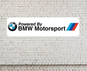 BMW MOTORSPORT CAR LOGO BANNER SIGN WATERPROOF MAN CAVE WORKSHOP TRACKSIDE - Picture 1 of 2