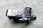 Vintage Sterling Silver Cowboy Boot Clip Tie Hat Scarf Hand Made Engraved Design