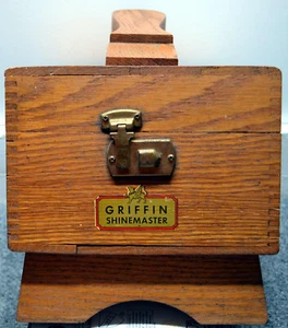Vtg. Griffin Shinemaster Shoe Shine Box - Built Well - Hinges & Latch Work Well - Picture 1 of 6