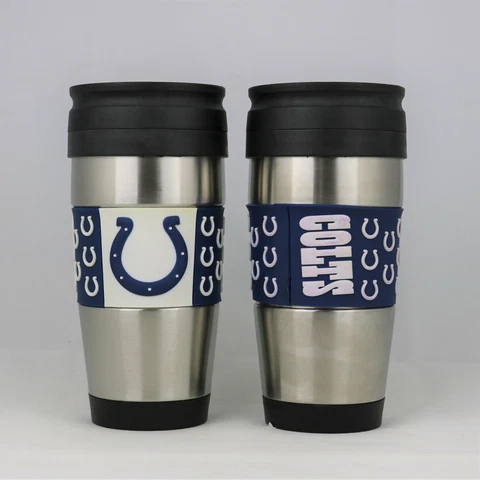 Indianapolis Colts NFL Officially Licensed 15oz Stainless Steel Tumbler w/ PVC W Cover