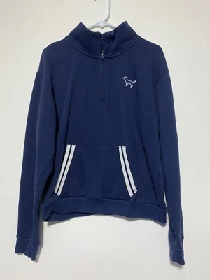 Victoria's Secret PINK Women Size L Blue Long Sleeve 1/4 Zip Pullover - Image 1 of 4