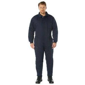 Navy Blue Insulated Twill Coveralls - Warm Poly Fiberfill Insulation - Picture 1 of 6