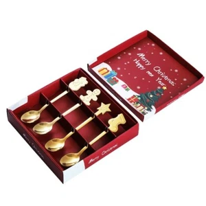 4-teilig Gold Kaffee Dessert Urlaub Löffel Geschenkset Geschirr Besteck - Bild 1 von 11