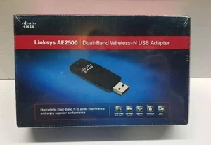 🔥 NEW Cisco Linksys AE2500 Dual-Band Wireless-N USB Wifi Adapter Laptop - Afbeelding 1 van 1