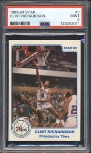 1983-84 Star Basketball Clint Richardson #9 PSA 9 PHILADELPHIA 76ers MINT - Bild 1 von 2