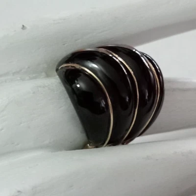 ANILLO ENORME ÓNIX ORO AMARILLO 14K Foto 1 de 4