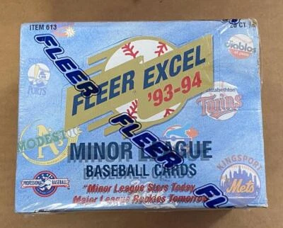 1993-94 FLEER EXCEL MINOR LEAGUE BASEBALL JUMBO BOX- BRAND NEW SEALED. - Image 1 of 4