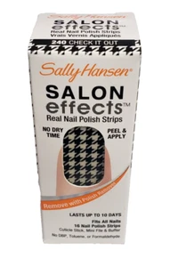 SALLY HANSEN SALON EFFECTS REAL NAIL POLISH STRIPS 240 CHEK IT OUT - Picture 1 of 1