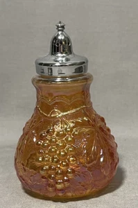 Coctelera de sal o pimienta de vidrio de carnaval color caléndula imperial vintage, alrededor de 1960 - Imagen 1 de 9