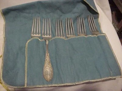 STERLING ARABESQUE 12 DINNER FORKS WHITING DIVISION OF GORHAM HAMILTON ROWE - Image 1 of 4