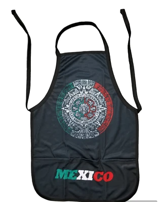 Avental de pedra solar calendário asteca gráfico México 3 bolsos tamanho único serve para a maioria - Imagem 1 de 3