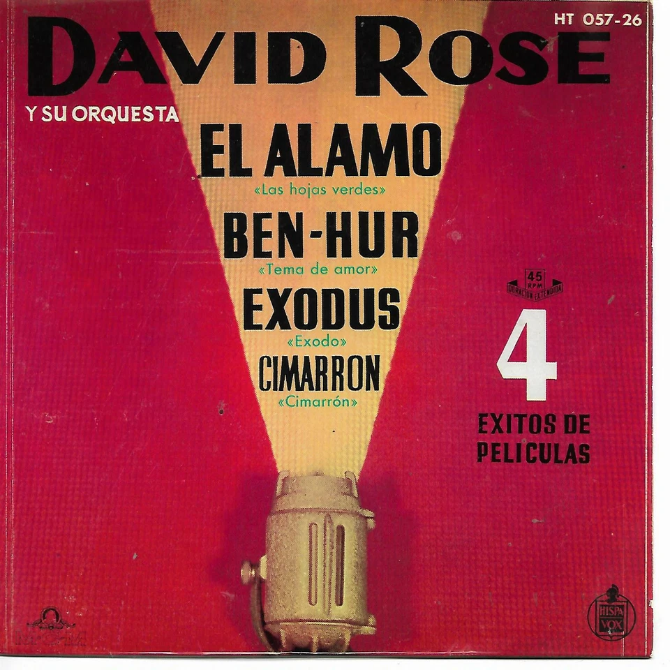 DAVID ROSE EP Spain 1961 THE ALAMO BEN-HUR EXODUS CIMARRON Foto 1 de 1