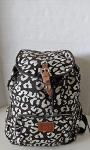 Zaino Victorias Secret ROSA full size nero/argento stampa animalier - Foto 1 di 9